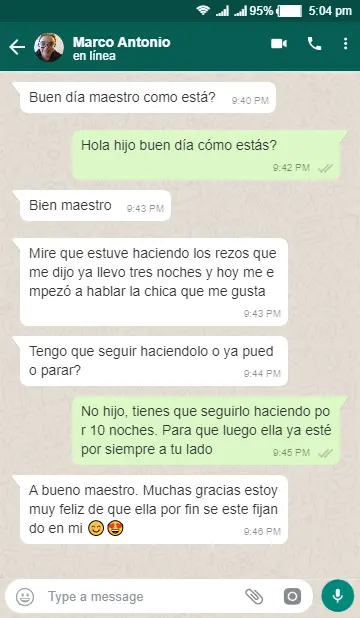 Testimonio WhatsApp 2 &mdash; Brujos Near Me